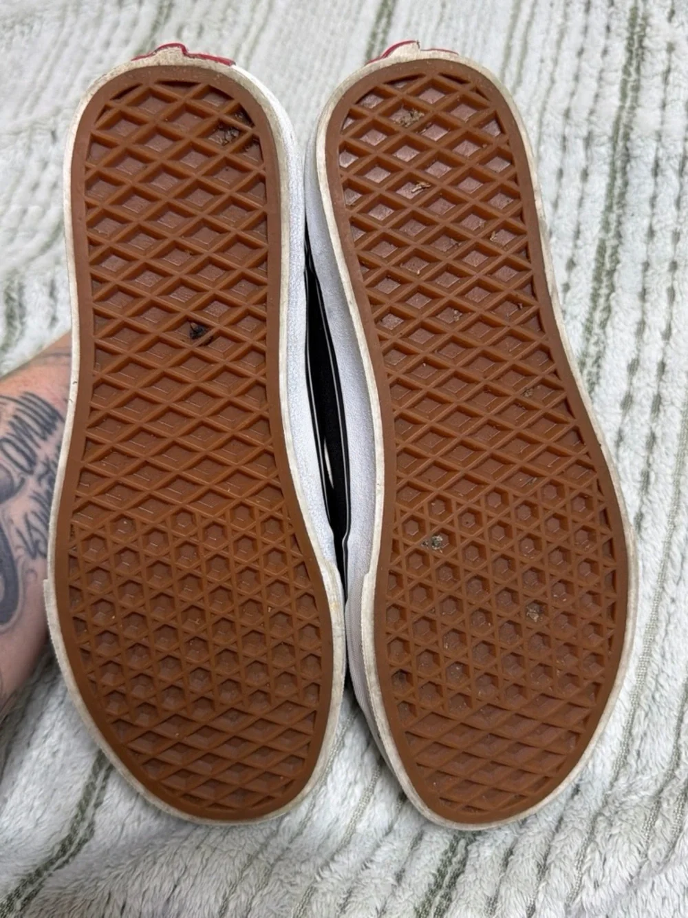 Vans Black and White High-Top Skate Sneakers